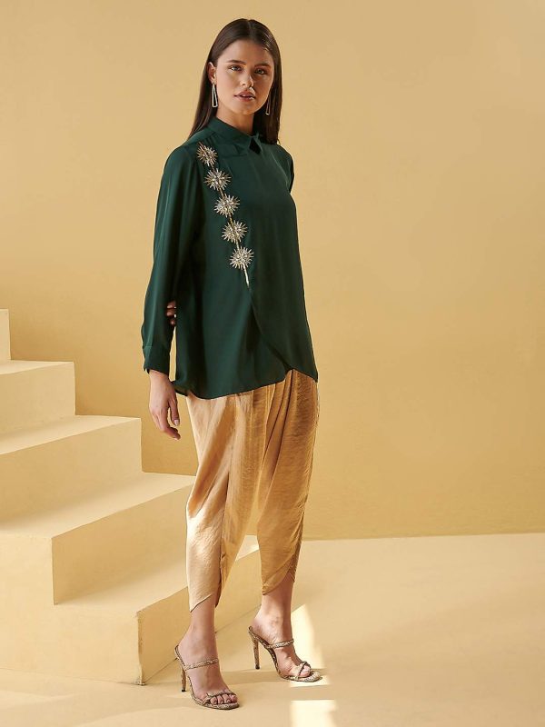 EMERALD OVERLAP SHIRT - Image 3