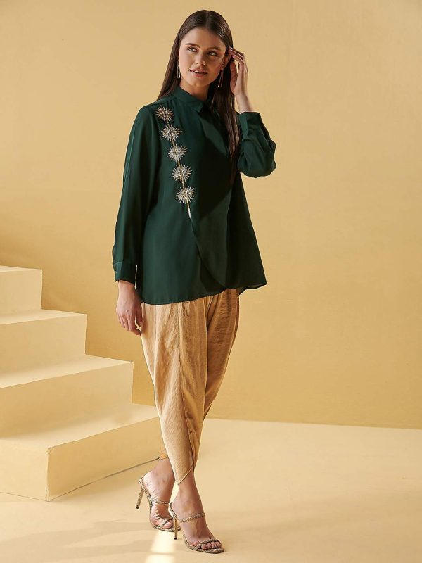 EMERALD OVERLAP SHIRT - Image 2