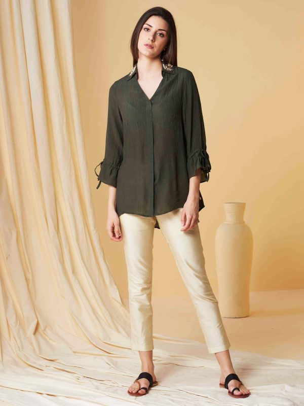 OLIVE DIVA LEAF SHIRT - Image 2