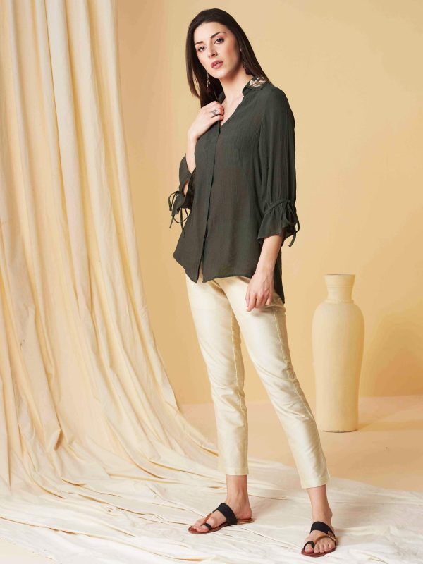 OLIVE DIVA LEAF SHIRT - Image 3