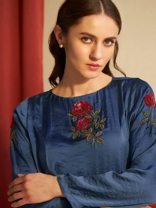 BLUE ROSEIN SHIRT - Image 2