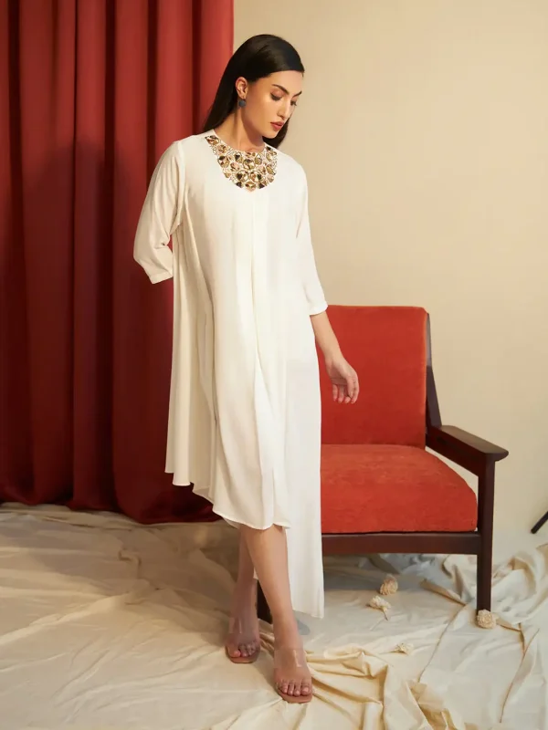 WHITE TRYST DRESS - Image 2