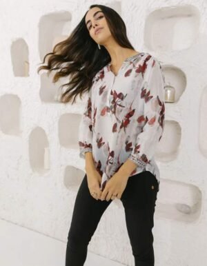 GREY BUTTERFLY SHIRT