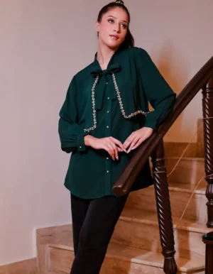 OLIVIA EMERALD GREEN TOP