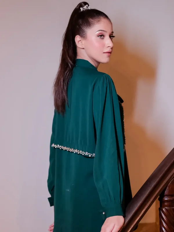 OLIVIA EMERALD GREEN TOP - Image 4