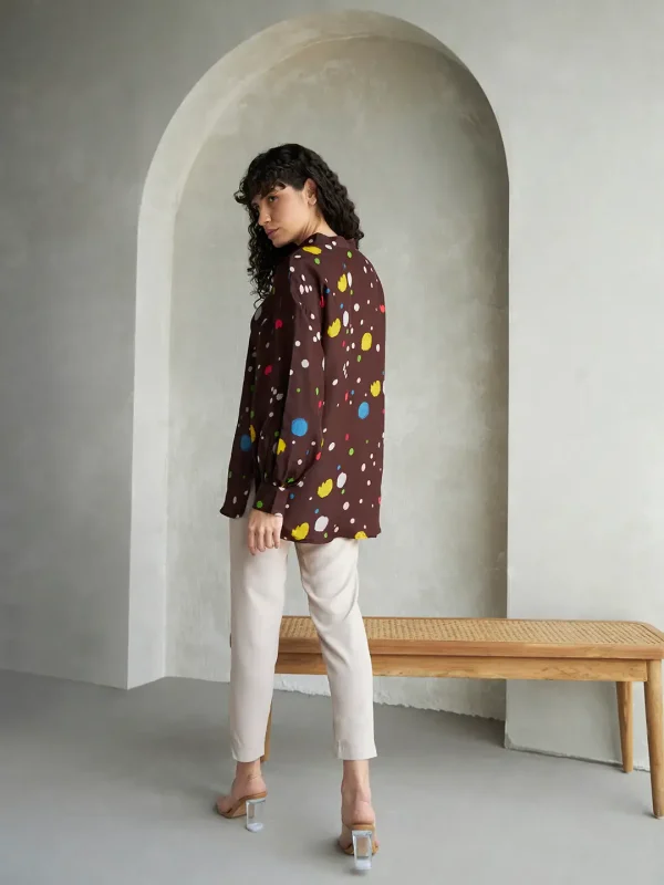 BROWN SPOTTED KUBER SHIRT - Image 3