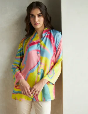 CRISPY MOLTEN BLUE SHIRT