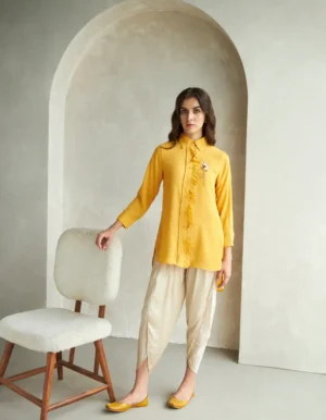 ALIA PARROT MUSTARD SHIRT