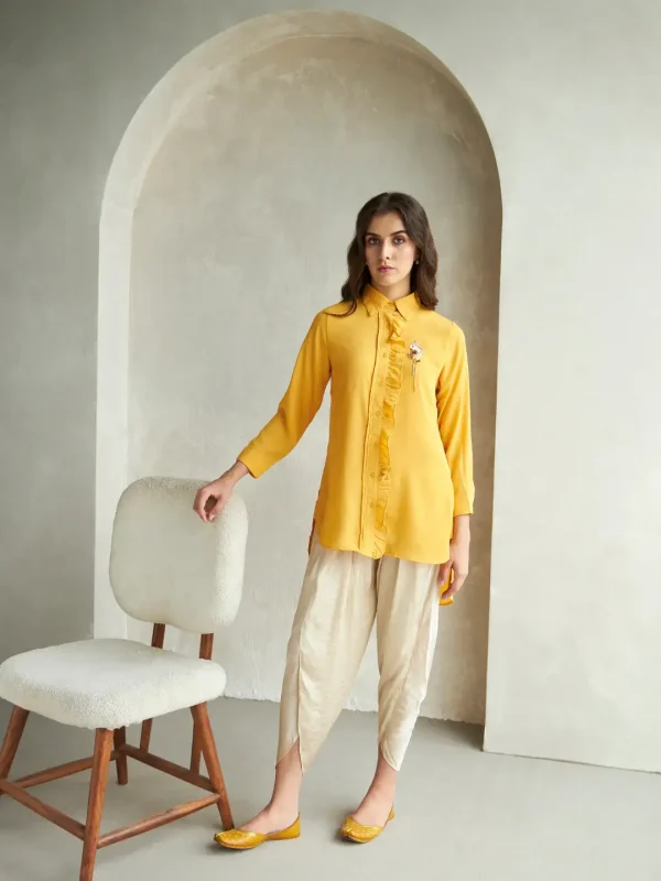 ALIA PARROT MUSTARD SHIRT