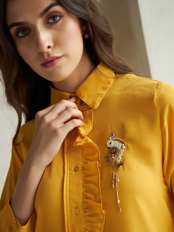 ALIA PARROT MUSTARD SHIRT - Image 2