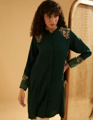 EMERALD GREEN PRISTINE TUNIC
