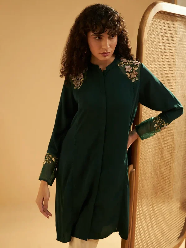 EMERALD GREEN PRISTINE TUNIC