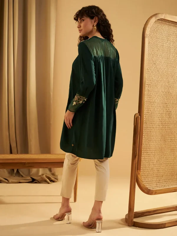 EMERALD GREEN PRISTINE TUNIC - Image 3