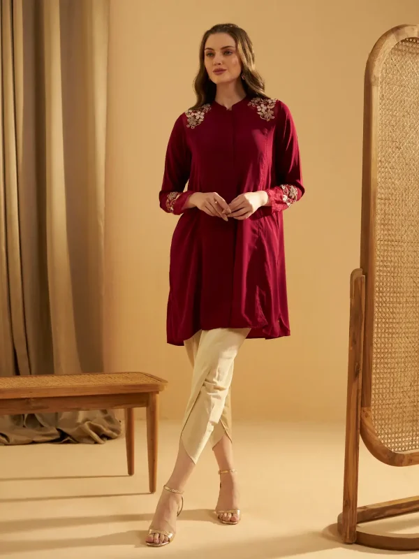 WINE PRISTINE TUNIC - Image 2