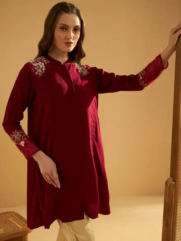 WINE PRISTINE TUNIC - Image 3