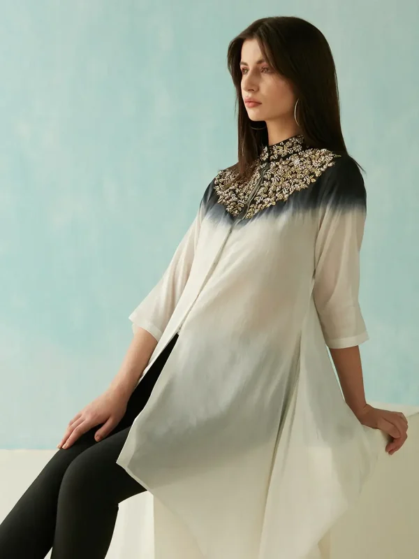 NAVYA BLACK BEADED TUNIC - Image 3