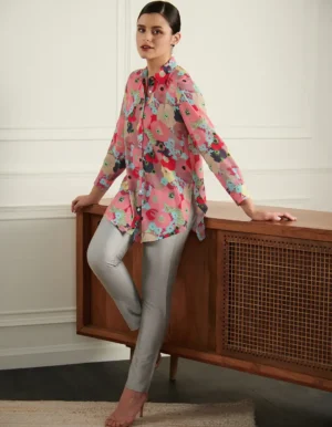 POSY PINK BUTTON DOWN SHIRT