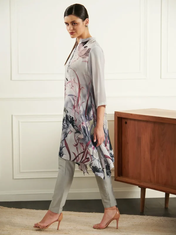 LOTUS GREY PRINTED TUNIC - Image 3