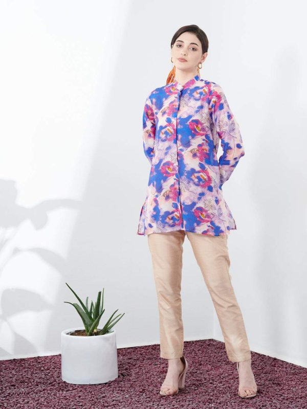 LILAC CONCEALED BUTTON SHIRT - Image 2