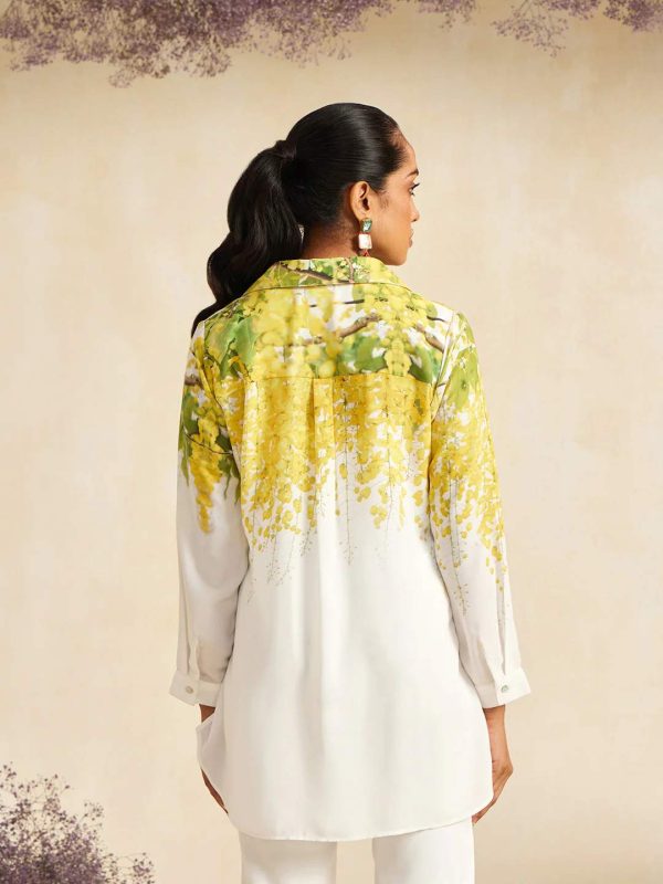 YELLOW AMALTAS CRYSTALLINE SHIRT - Image 4