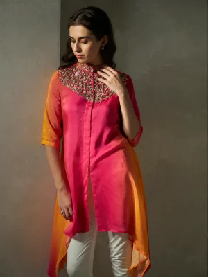 RANI ORANGE OMBRE NAVYA TUNIC