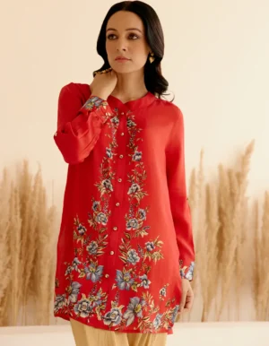 MANTRA RED BUTTON DOWN SHIRT