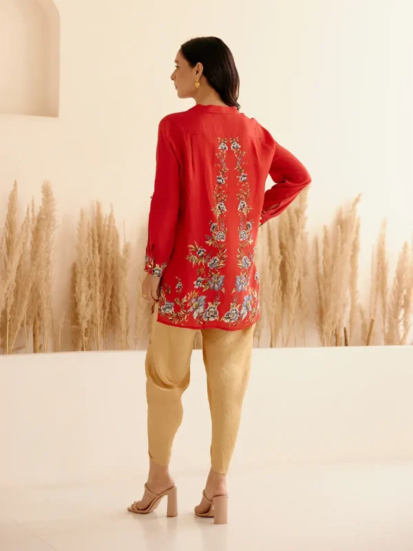 MANTRA RED BUTTON DOWN SHIRT - Image 3
