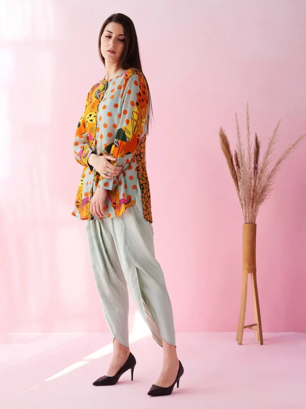 BLUE SAFARI BUTTON DOWN SHIRT - Image 3