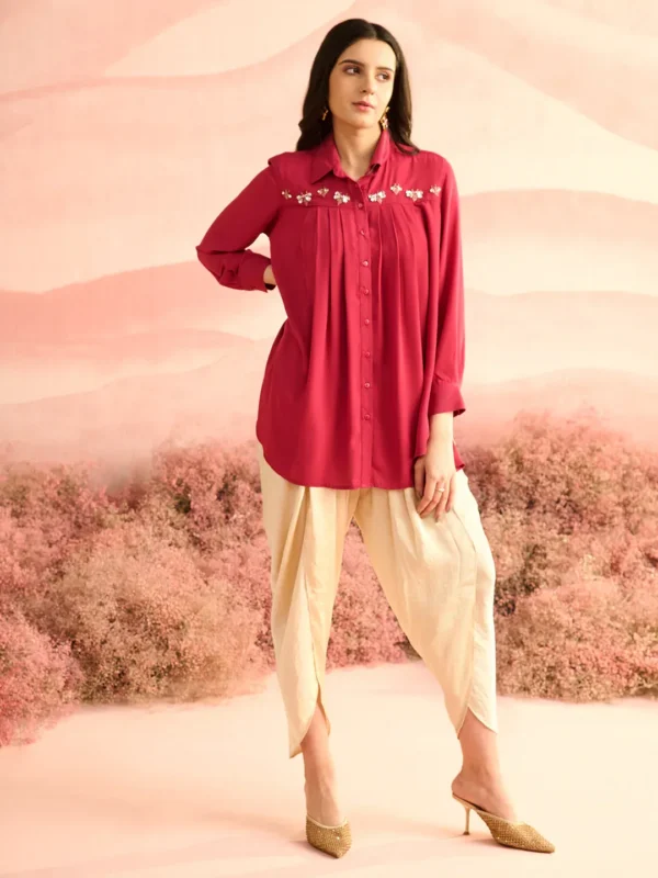 RANI BUGS YOKE PLEATED SHIRT - Image 2