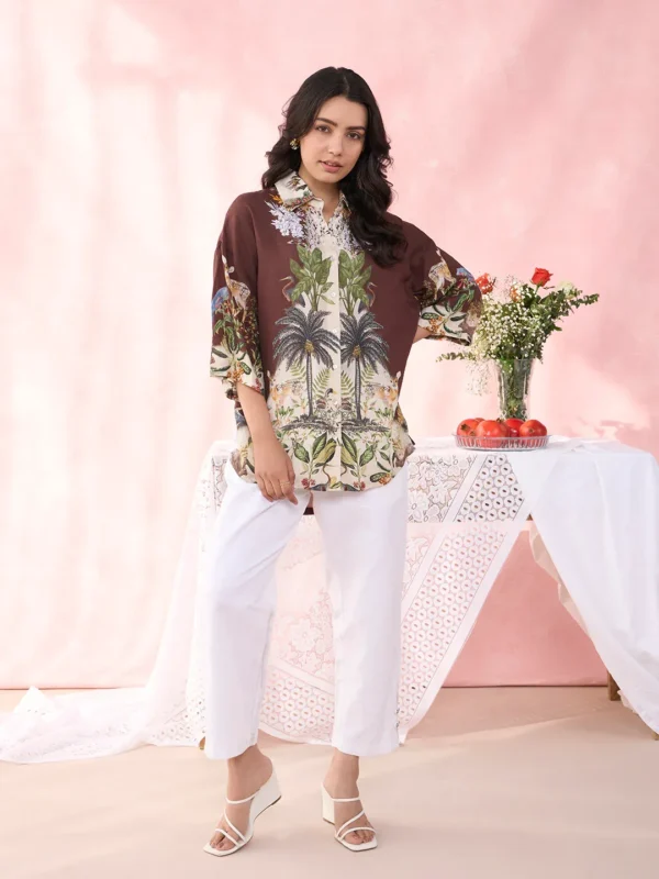 PETRA FOREST BROWN SHIRT - Image 3