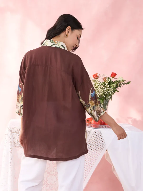PETRA FOREST BROWN SHIRT - Image 5