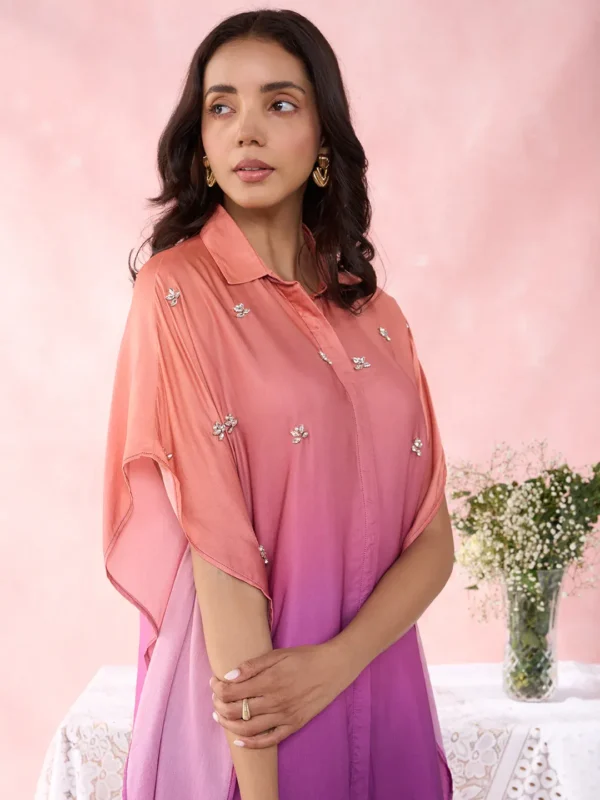 OMBRE PEACH PURPLE TAROL SHIRT - Image 2