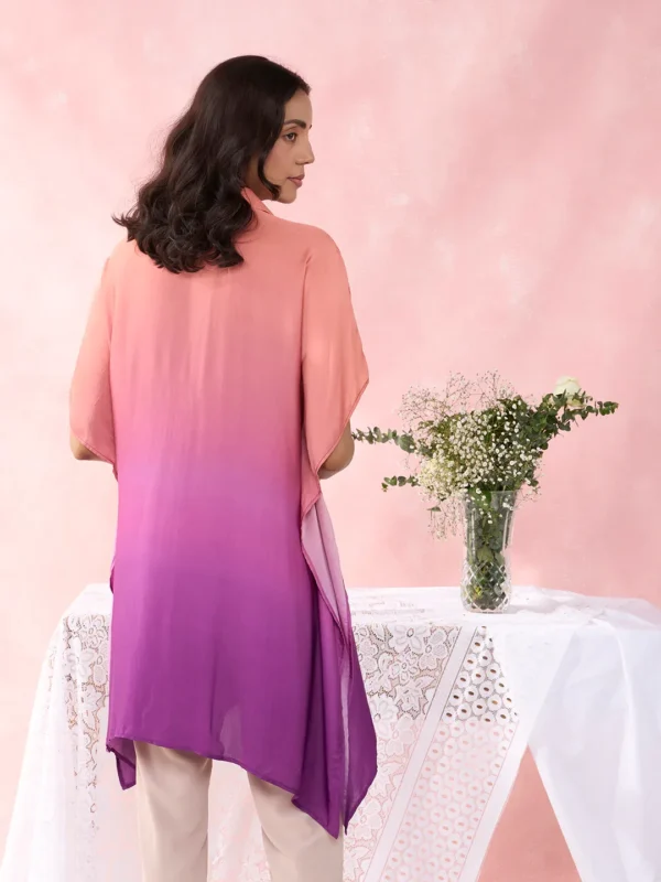 OMBRE PEACH PURPLE TAROL SHIRT - Image 5