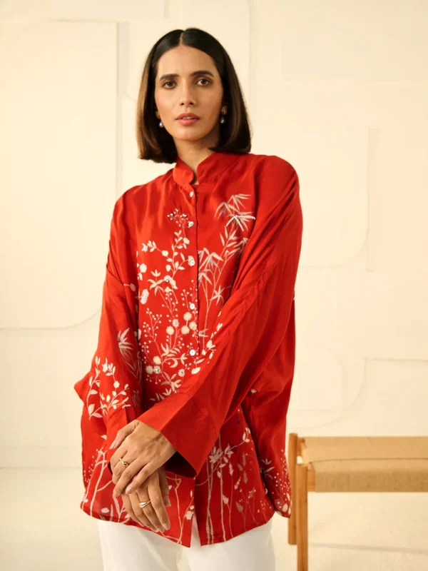 RED RIVERIE AHAANA SHIRT - Image 2