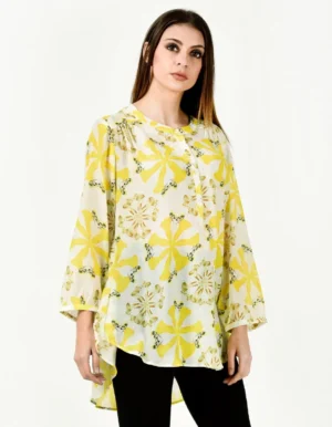 CALLA LILY YELLOW BUTTERFLY SHIRT
