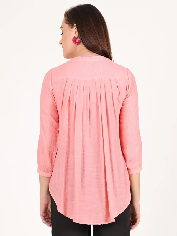 PEACH BEADED BUTTERFLY SHIRT - Image 5