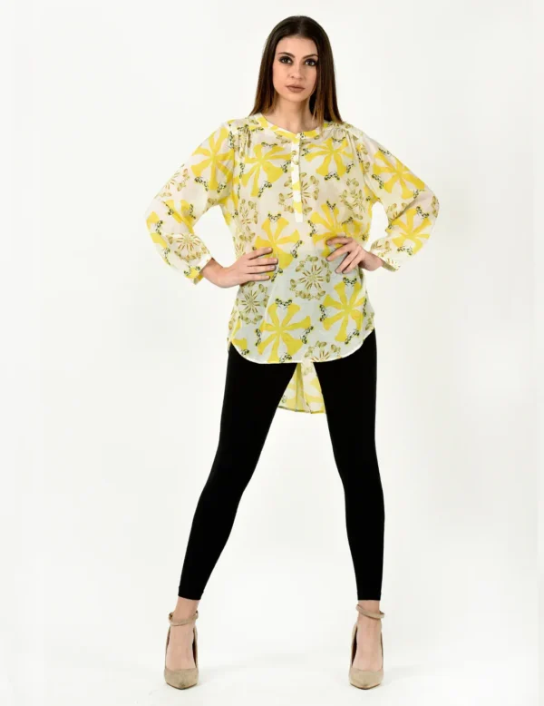 CALLA LILY YELLOW BUTTERFLY SHIRT - Image 2