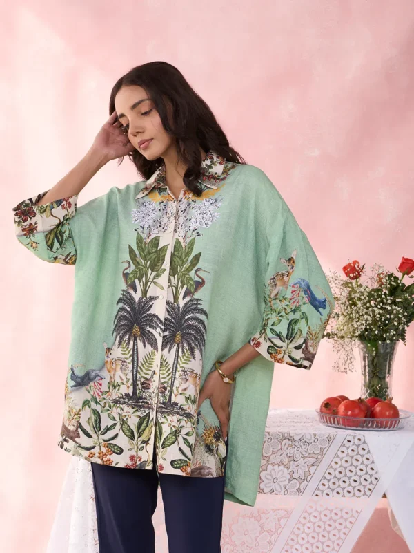 PETRA FOREST GREEN SHIRT - Image 4