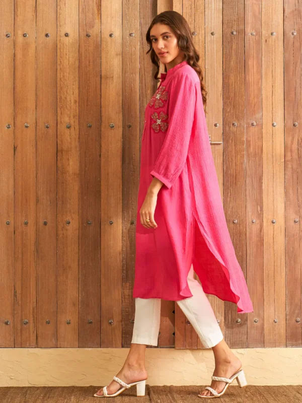 RANI FLOWER GATHERED TUNIC - Image 2