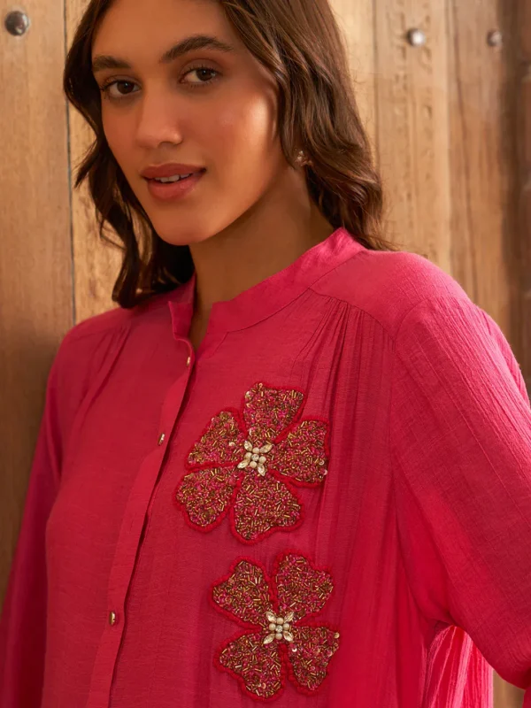 RANI FLOWER GATHERED TUNIC - Image 3