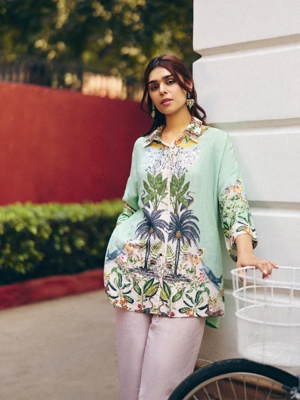 PETRA FOREST GREEN SHIRT - Image 2