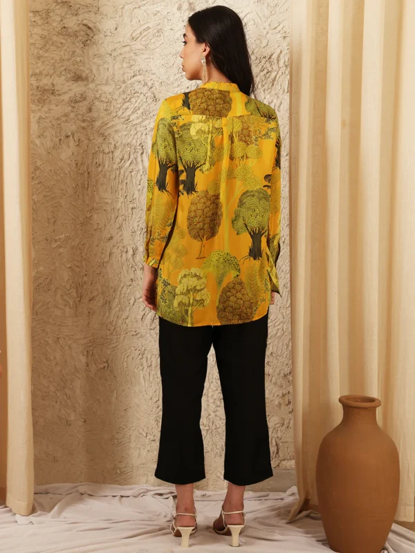 MUSTARD NEEV CONCEAL BUTTON SHIRT - Image 6