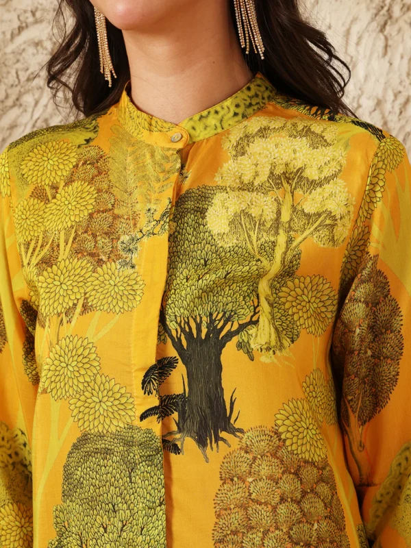 MUSTARD NEEV CONCEAL BUTTON SHIRT - Image 5