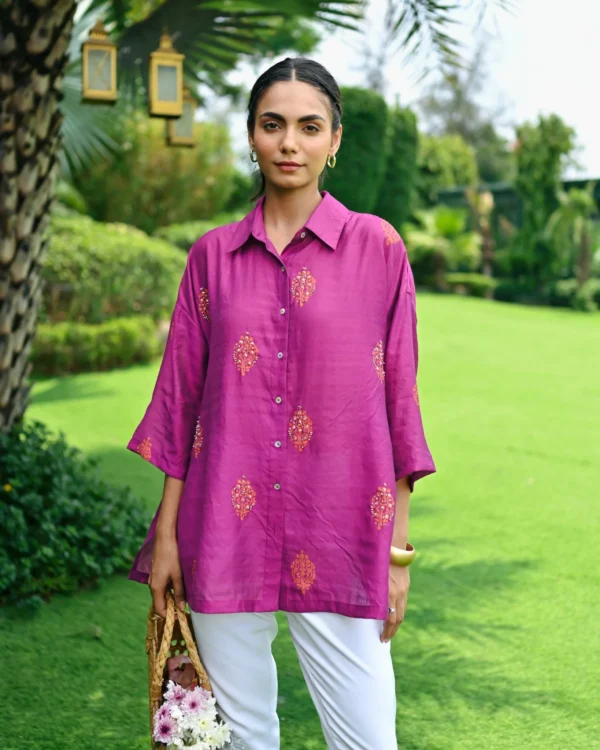 PURPLE INDIRA PETRA SHIRT - Image 2