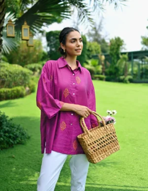 PURPLE INDIRA PETRA SHIRT