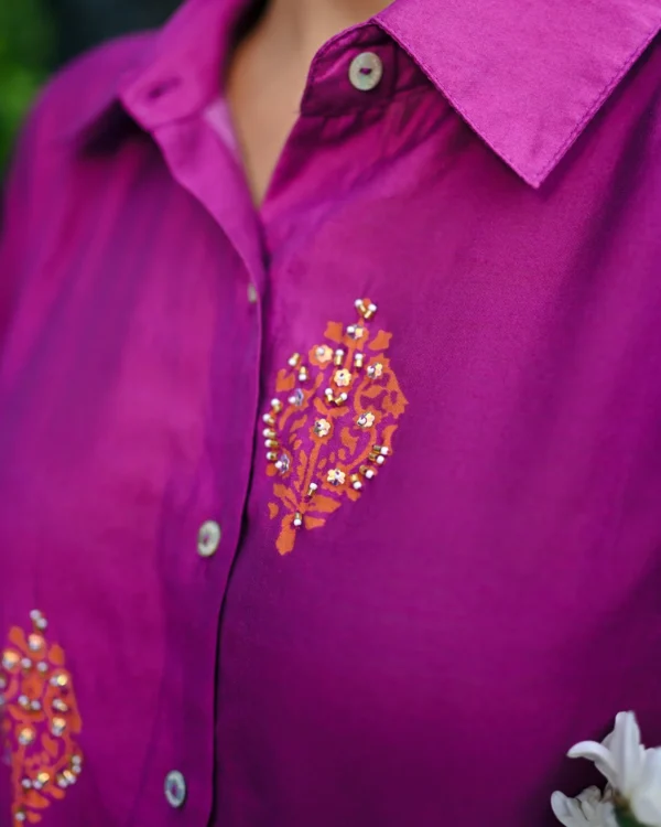 PURPLE INDIRA PETRA SHIRT - Image 3