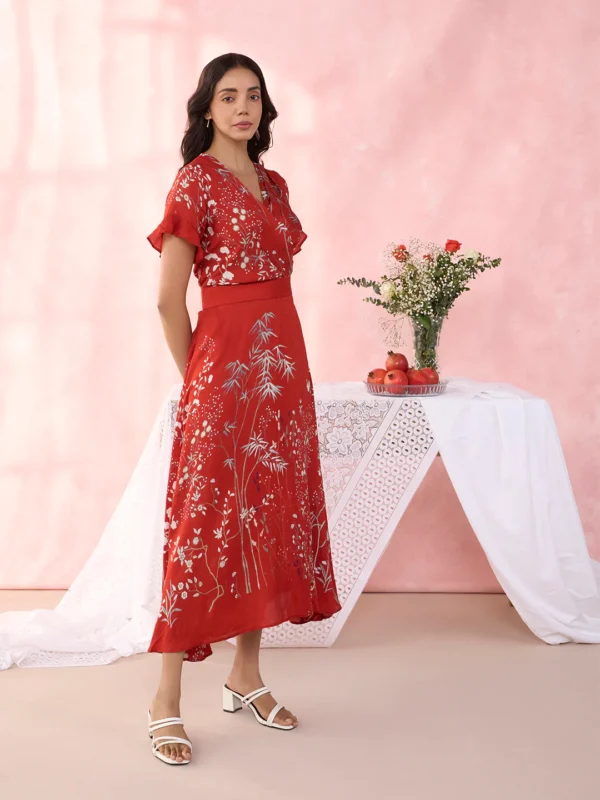 RUSTIC RED RIVERIE OSCAR DRESS - Image 9