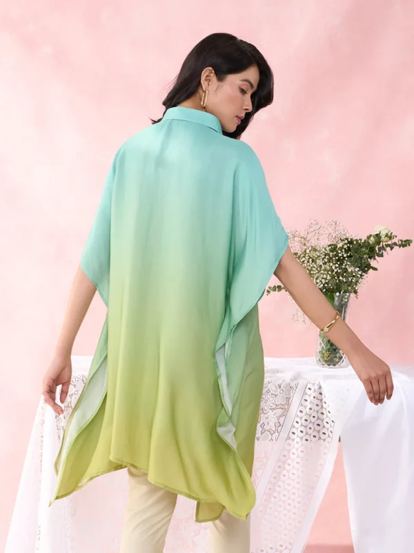 OMBRE BLUE GREEN TAROL SHIRT - Image 8