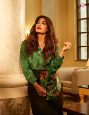 GREEN BODHI CONCEAL BUTTON SHIRT