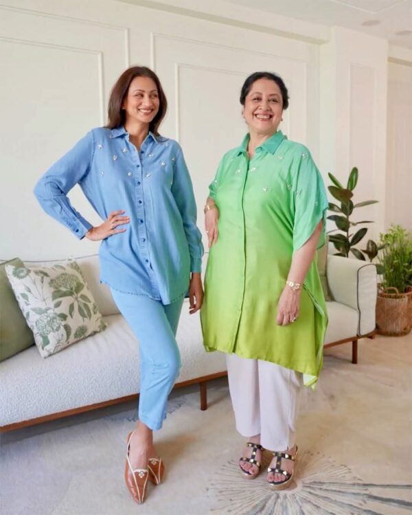 OMBRE BLUE GREEN TAROL SHIRT - Image 3